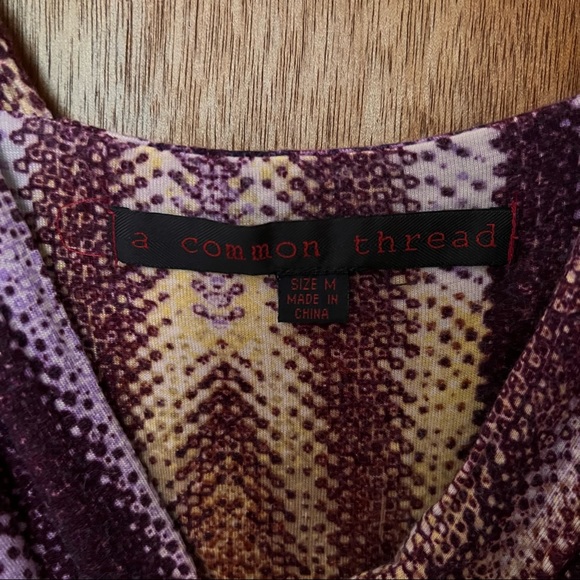 Anthropologie/A Common Thread Boho Faux Wrap Top - Picture 8 of 9